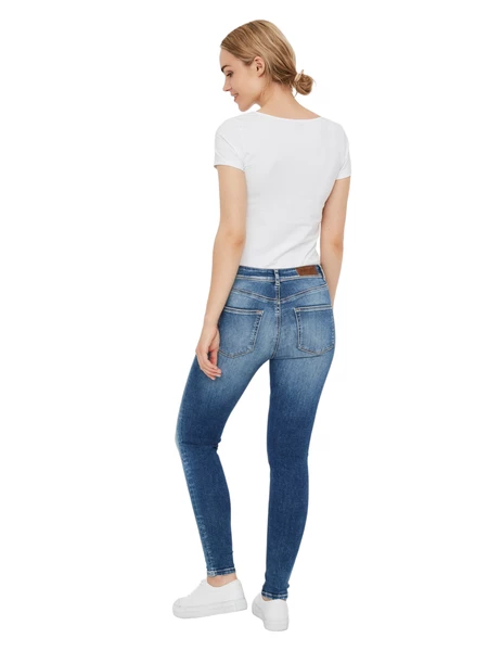 Vero Moda Damen Jeans VMLUX RI310 Slim Fit - Blau - Medium Blue Denim 4 Vero Moda Damen Jeans VMLUX RI310 Slim Fit - Blau - Medium Blue Denim – Bild 2