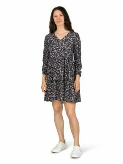 DENIMFY Damen Kleid DFIda -JEANS DIRECT Verkäufe 48851 02 DFYIda D70048F30418A2DY mille fleurs blue front