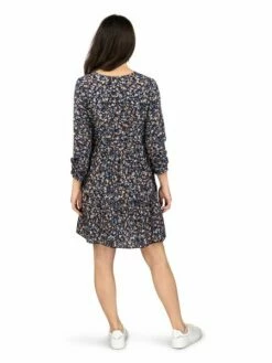 DENIMFY Damen Kleid DFIda -JEANS DIRECT Verkäufe 48851 03 DFYIda D70048F30418A2DY mille fleurs blue rueck