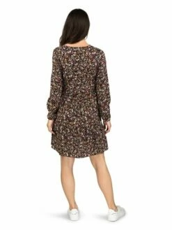 DENIMFY Damen Kleid DFIda -JEANS DIRECT Verkäufe 48851 03 DFYIda D70048F30418A3DY mille fleur black rueck