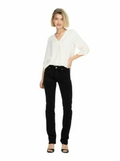 Only Damen Jeans ONLALICIA DOT297 - Straight Fit - Schwarz - Washed Black -JEANS DIRECT Verkäufe 48925 on 3830302 frontfull 1