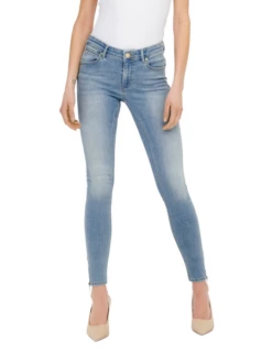 Only Damen Jeans ONLKENDELL RG SK ANK TAI647 - Skinny Fit - Blau - Light Blue Denim