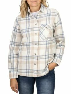 DENIMFY Damen Freizeit Hemd DFIsabella Regular Fit 35 DENIMFY Damen Freizeit Hemd DFIsabella Regular Fit -JEANS DIRECT Verkäufe 49248 01 49248 02 DFIsabella D70052R11152ADY offwhite birch beige morning fog blue front