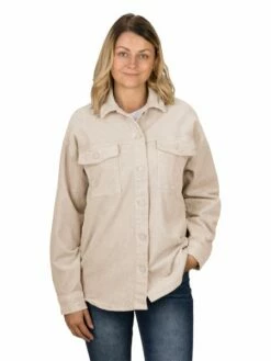 DENIMFY Damen Hemdjacke DFSophia Oversize Fit 24 DENIMFY Damen Hemdjacke DFSophia Oversize Fit -JEANS DIRECT Verkäufe 49260 02 DFSophia D60002Z11048CDY light sand front