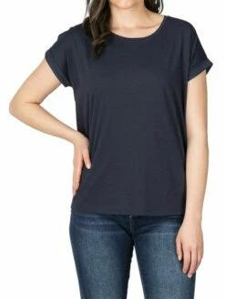 DENIMFY Tshirt Damen Baumwolle Regular Fit DFSophie -JEANS DIRECT Verkäufe 49395 01 DFSophie D12241Z02460ADY navy front 2