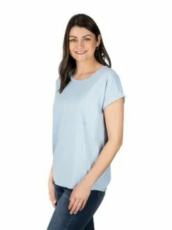 DENIMFY Tshirt Damen Baumwolle Regular Fit DFSophie -JEANS DIRECT Verkäufe 49395 03 DFSophie D12241Z02460ADY bright sky blue site