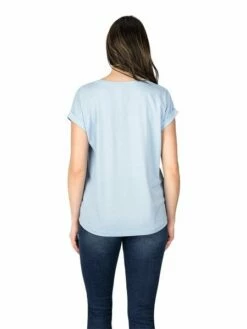 DENIMFY Tshirt Damen Baumwolle Regular Fit DFSophie -JEANS DIRECT Verkäufe 49395 04 DFSophie D12241Z02460ADY bright sky blue back