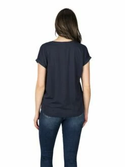 DENIMFY Tshirt Damen Baumwolle Regular Fit DFSophie -JEANS DIRECT Verkäufe 49395 04 DFSophie D12241Z02460ADY navy back
