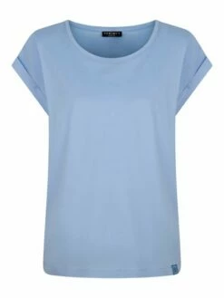 DENIMFY Tshirt Damen Baumwolle Regular Fit DFSophie 2er Pack Set -JEANS DIRECT Verkäufe 49396 04 DFSophie D12241Z02460ADY Stripes Bright Sky Blue Front