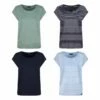 DENIMFY Tshirt Damen Baumwolle Regular Fit DFSophie 2er Pack Set