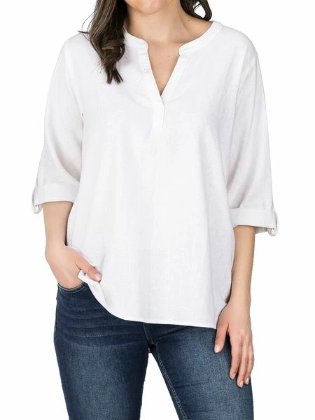 DENIMFY Leinenbluse Damen Regular Fit DFSara 18 DENIMFY Leinenbluse Damen Regular Fit DFSara – Bild 16