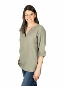 DENIMFY Leinenbluse Damen Regular Fit DFSara 31 DENIMFY Leinenbluse Damen Regular Fit DFSara -JEANS DIRECT Verkäufe 49403 02 DFSara D62790M11117ADY washed olive site