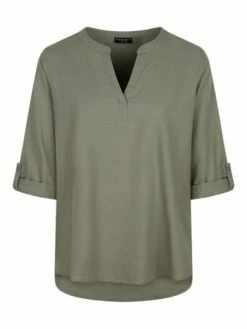 DENIMFY Leinenbluse Damen Regular Fit DFSara 34 DENIMFY Leinenbluse Damen Regular Fit DFSara -JEANS DIRECT Verkäufe 49403 05 DFSara D62790M11117ADY washed olive Front