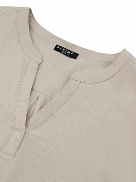 DENIMFY Leinenbluse Damen Regular Fit DFSara 10 DENIMFY Leinenbluse Damen Regular Fit DFSara – Bild 8