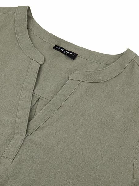 DENIMFY Leinenbluse Damen Regular Fit DFSara 17 DENIMFY Leinenbluse Damen Regular Fit DFSara – Bild 15